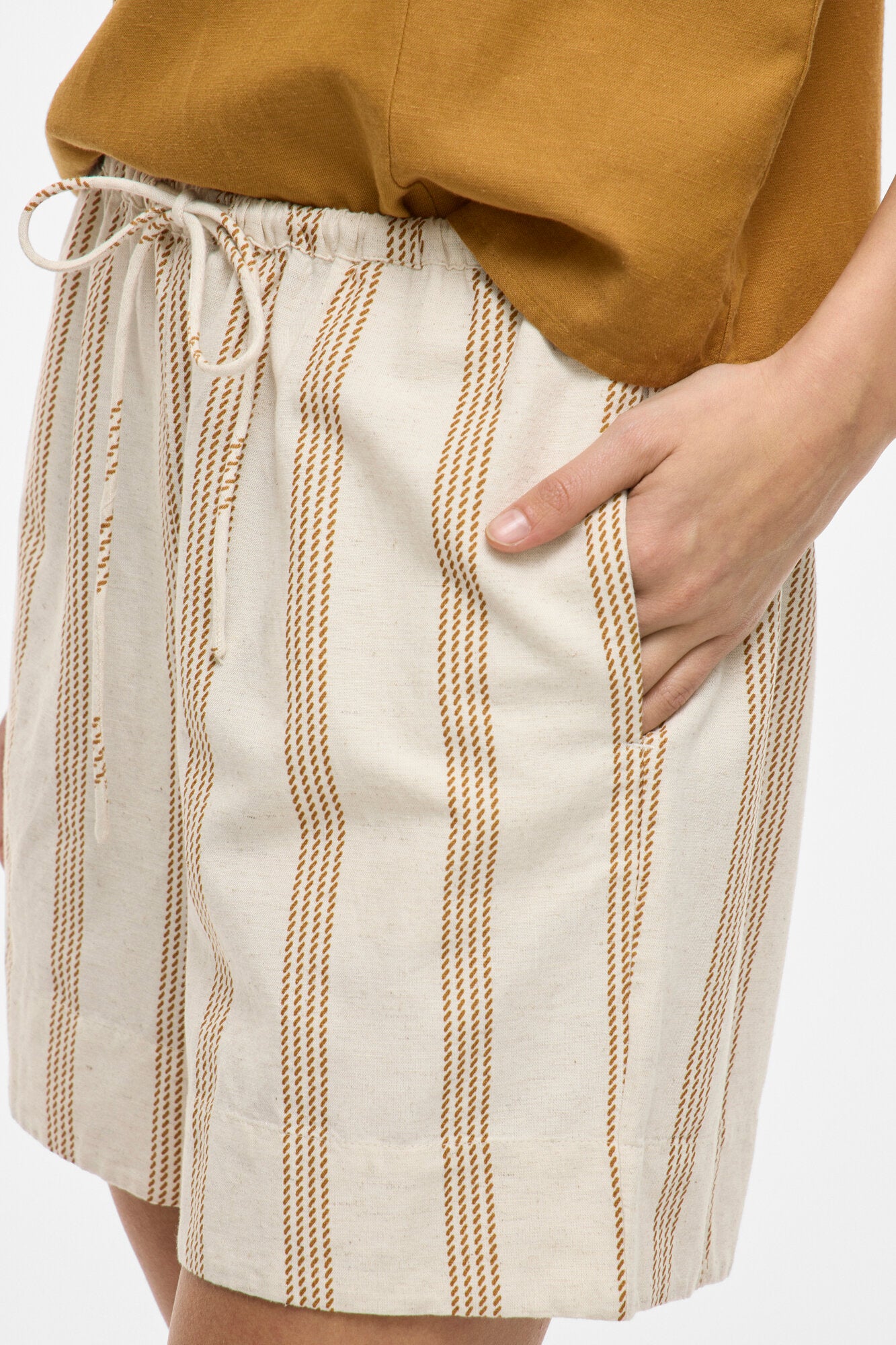 Viprisilla shorts - stribet/brun